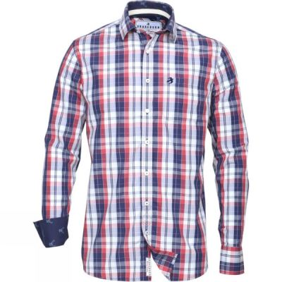 Camisa Brakeburn Chesil Check Hombre - Azules / Rojas - Chile WOY497320